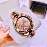  Shop Authentic Michael Kors Bradshaw Chronograph Brown Dial Two Tone Steel Strap Watch For Women - MK5944 - Luxxuri