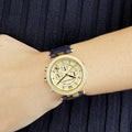  Shop Authentic Michael Kors Parker Gold Dial Blue Leather Strap Watch for Women - MK2280 - Luxxuri