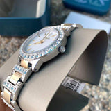  Shop Authentic Fossil Jesse Crystals White Dial Two Tone Steel Strap Watch for Women - ES2409 - Luxxuri