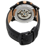  Shop Authentic Fossil Grant Automatic Black Dial Black Leather Strap Watch for Men - ME3028 - Luxxuri