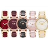  Shop Authentic Michael Kors Parker Mother of Pearl Red Dial Two Tone Steel Strap Watch for Women - MK6427 - Luxxuri