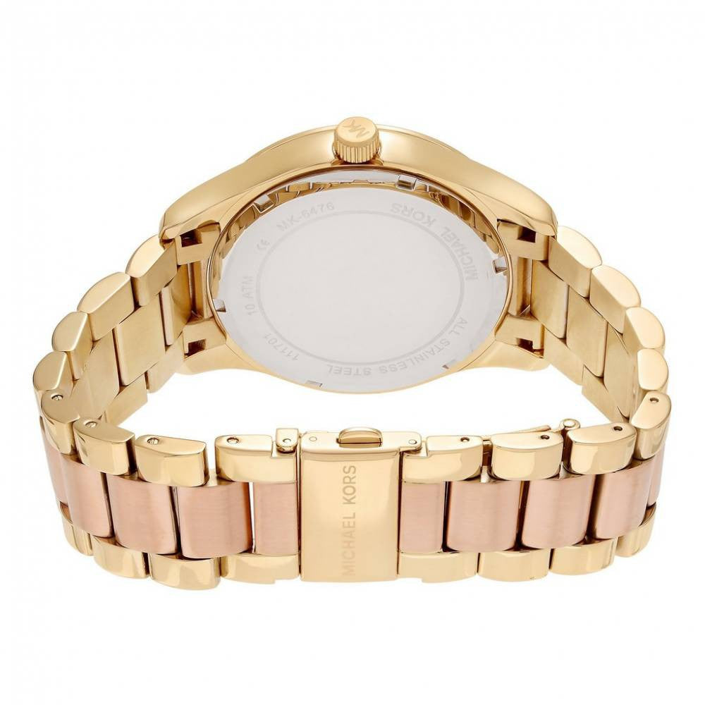  Shop Authentic Michael Kors Layton Rose Gold Dial Gold Stainless Steel Strap Watch for Women - MK6476 - Luxxuri