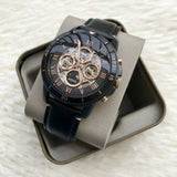  Shop Authentic Fossil Grant Sport Automatic Skeleton Black Dial Black Leather Strap Watch for Men - ME3138 - Luxxuri