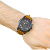  Shop Authentic Fossil Grant Chronograph Black Dial Brown Leather Strap Watch for Men - FS5241 - Luxxuri