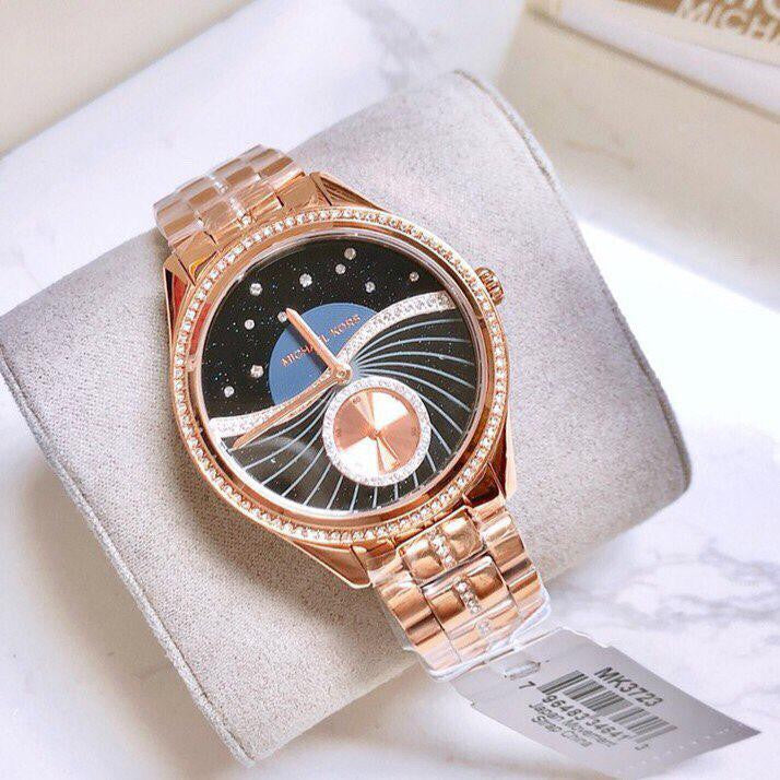  Shop Authentic Michael Kors Lauryn Blue Dial Rose Gold Steel Strap Watch for Women - MK3723 - Luxxuri
