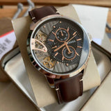  Shop Authentic Fossil Townsman Automatic Black Dial Brown Leather Strap Watch for Men -  ME1163 - Luxxuri