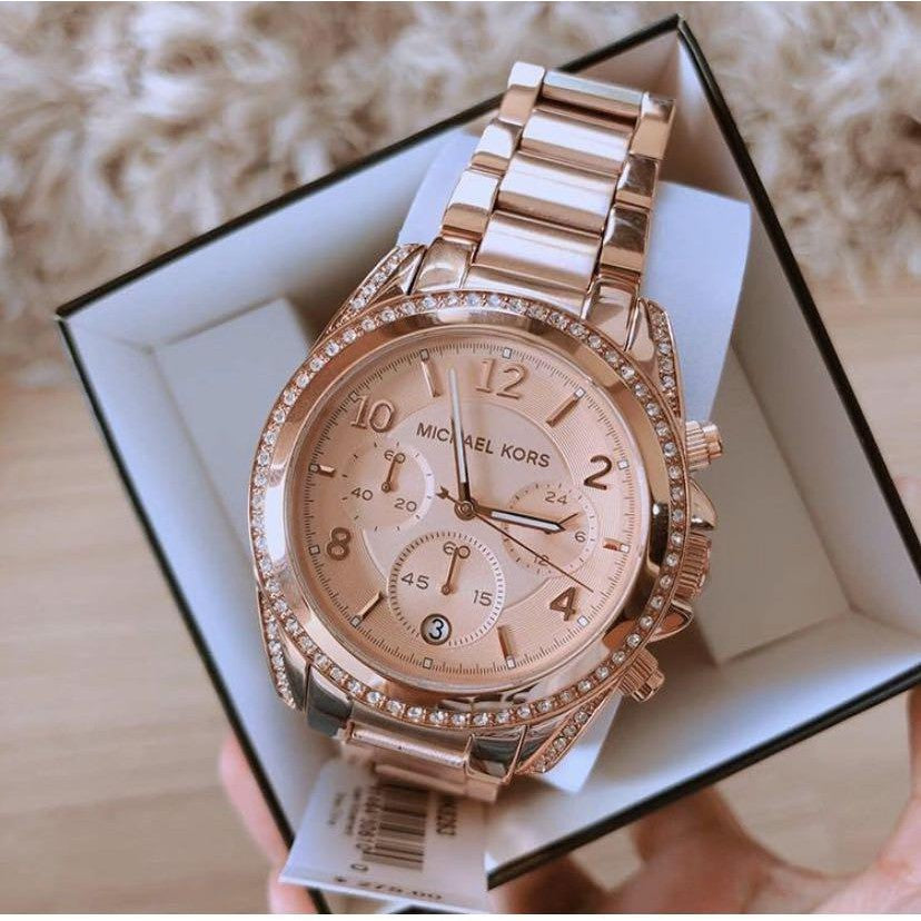 Shop Authentic Michael Kors Blair Rose Gold Dial Rose Gold Steel Strap Watch for Women - MK5263 - Luxxuri