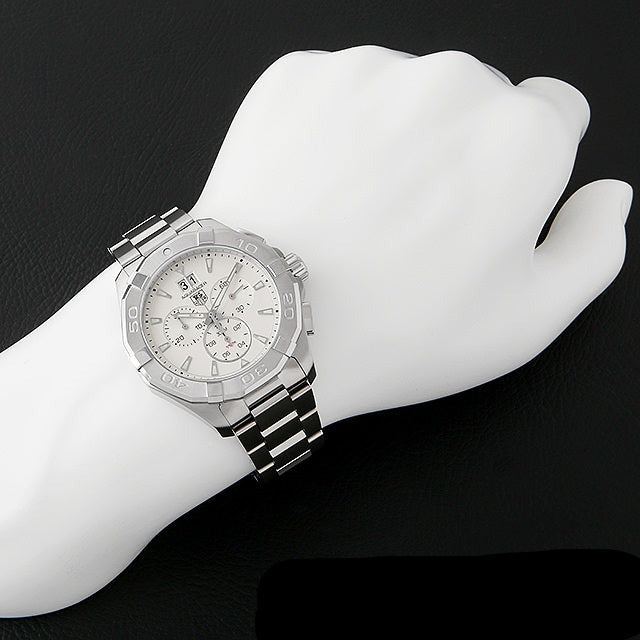  Shop Authentic Tag Heuer Aquaracer White Dial Silver Steel Strap Watch for Men - CAY1111.BA0927 - Luxxuri