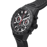  Shop Authentic Tag Heuer Carrera Chronograph Steel & Ceramic Black Dial Black Rubber Strap Watch for Men - CBG2090.FT6145 - Luxxuri