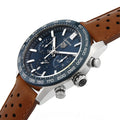  Shop Authentic Tag Heuer Carrera Automatic Chronograph Blue Dial Brown Leather Strap Watch for Men - CBN2A1A.FC6537 - Luxxuri