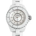  Shop Authentic Chanel J12 Diamonds Quartz Ceramic White Dial White Steel Strap Watch for Women - J12 H2422 - Luxxuri