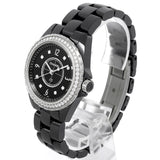  Shop Authentic Chanel J12 Diamonds Ceramic Black Dial Black Steel Strap Watch for Women - J12 H3108 - Luxxuri