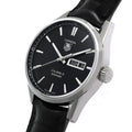  Shop Authentic Tag Heuer Carrera Automatic 41mm Black Dial Black Leather Strap Watch for Men - WAR201A.FC6266 - Luxxuri