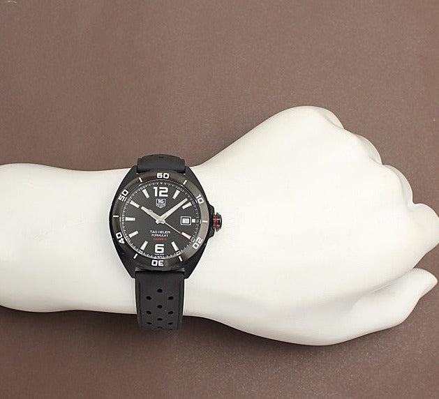  Shop Authentic Tag Heuer Formula 1 Automatic Black Dial Black Rubber Strap Watch for Men - WAZ2115.FT8023 - Luxxuri