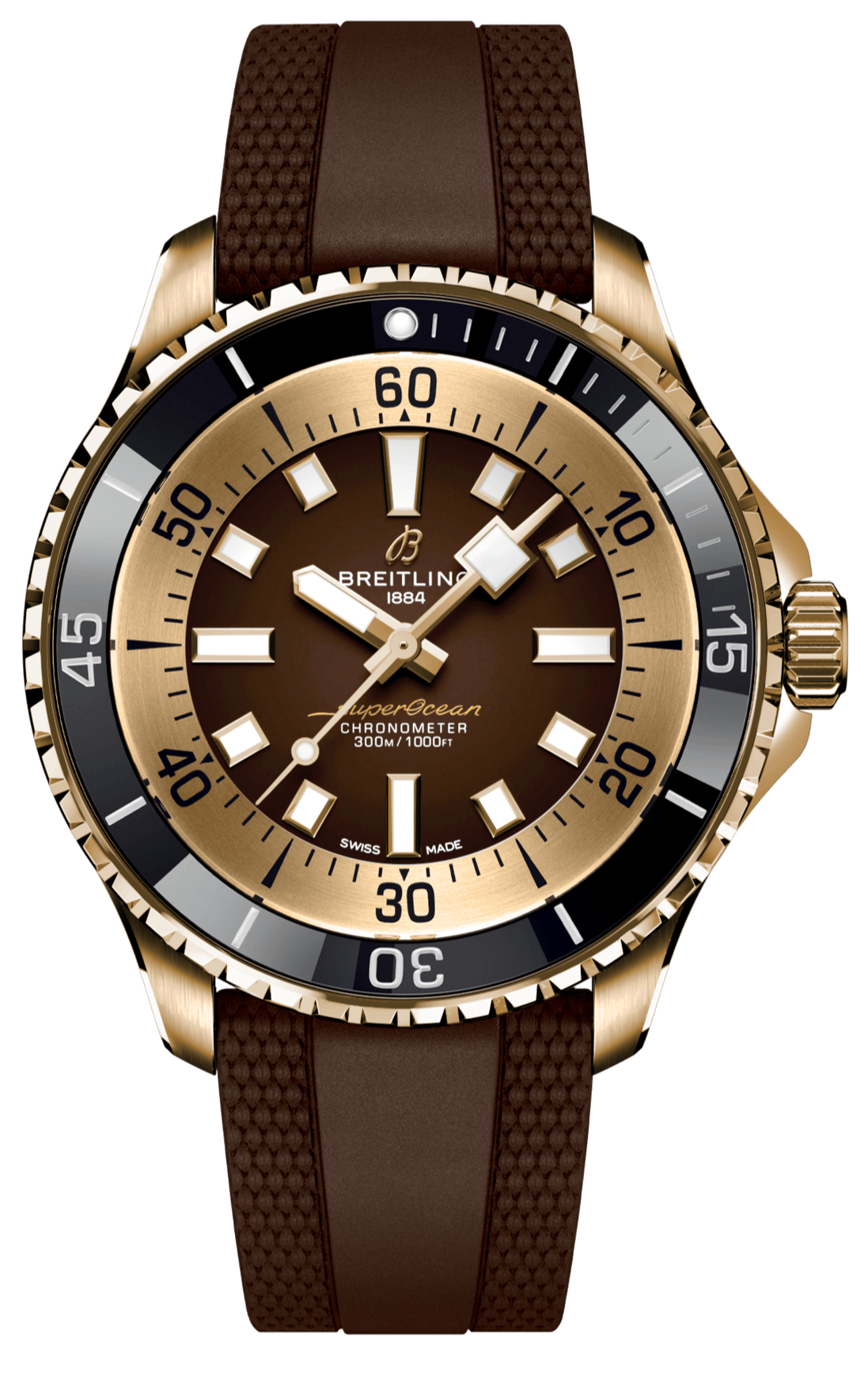  Shop Authentic Breitling Superocean Automatic 44 Brown Dial Brown Rubber Strap Watch for Men - N17376201Q1S1 - Luxxuri