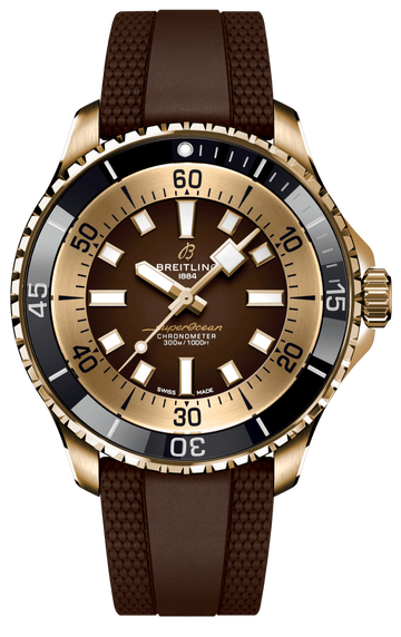  Shop Authentic Breitling Superocean Automatic 44 Brown Dial Brown Rubber Strap Watch for Men - N17376201Q1S1 - Luxxuri