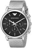  Shop Authentic Emporio Armani Luigi Chronograph Black Dial Silver Mesh Bracelet Watch For Men - AR1811 - Luxxuri