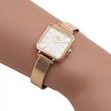  Shop Authentic Daniel Wellington Quadro Studio White Dial Rose Gold Mesh Strap Watch For Women - DW00100517 - Luxxuri