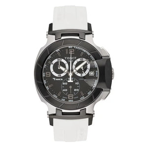  Shop Authentic Tissot T Race Chronograph Black Dial White Rubber Strap Watch for Men - T048.417.27.057.05 - Luxxuri