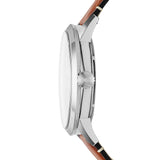  Shop Authentic Fossil Townsman Automatic Skeleton Blue Dial Brown Leather Strap Watch for Men - ME3154 - Luxxuri