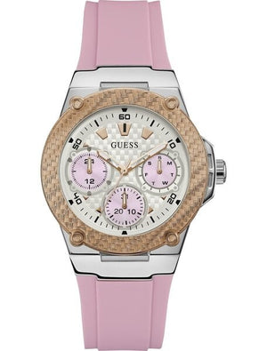  Shop Authentic Guess Zena Quartz White Dial Pink Rubber Strap Watch For Women - W1094L4 - Luxxuri
