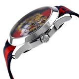  Shop Authentic Gucci G Timless Le Marche Des Merveilles Blue & Red Dial Blue & Red Nylon Strap Unisex Watch  - YA126495 - Luxxuri