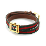  Shop Authentic Gucci G-Frame Multicolored Red and Green Dial Watch For Women - YA128527 - Luxxuri