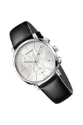  Shop Authentic Calvin Klein Posh Silver Dial Black Leather Strap Watch for Men - K8Q371C6 - Luxxuri