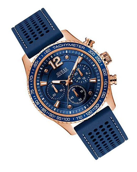  Shop Authentic Guess Fleet Blue Dial Blue Rubber Strap Watch for Men - W0971G3 - Luxxuri
