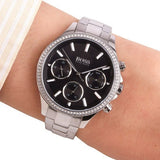  Shop Authentic Hugo Boss Hera Black Dial Silver Steel Strap Watch for Women - 1502593 - Luxxuri