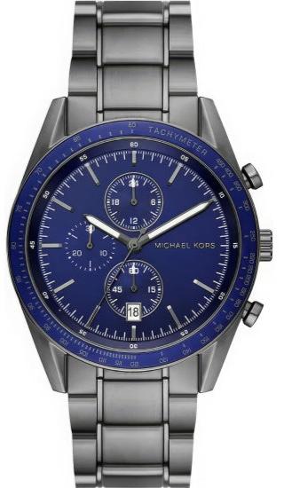  Shop Authentic Michael Kors Accelerator Chronograph Blue Dial Grey Steel Strap Watch For Men - MK9111 - Luxxuri