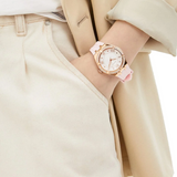  Shop Authentic Guess Cosmo Diamonds Silver Dial Pink Silicone Strap Watch for Women - GW0034L3 - Luxxuri