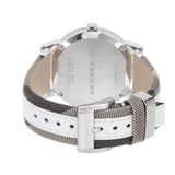  Shop Authentic Burberry The City Silver Dial White Leather Strap Watch for Women - BU9019 - Luxxuri
