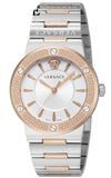  Shop Authentic Versace Greca Quartz White Dial Two Tone Steel Strap Watch For Women - VEVH01020 - Luxxuri
