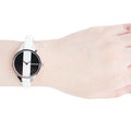 Shop Authentic Calvin Klein Rebel White Black Dial White Leather Strap Watch for Women - K8P231L1 - Luxxuri