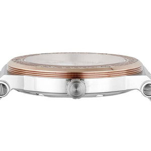  Shop Authentic Versace Greca Quartz White Dial Two Tone Steel Strap Watch For Women - VEVH01020 - Luxxuri