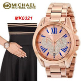  Shop Authentic Michael Kors Bradshaw Chronograph Rose Gold Dial Rose Gold Steel Strap Watch For Women - MK6321 - Luxxuri