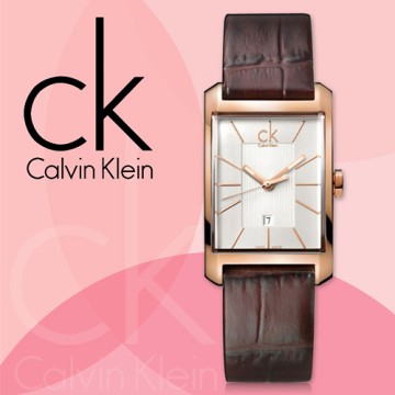  Shop Authentic Calvin Klein Window White Dial Brown Leather Strap Watch for Women - K2M23620 - Luxxuri