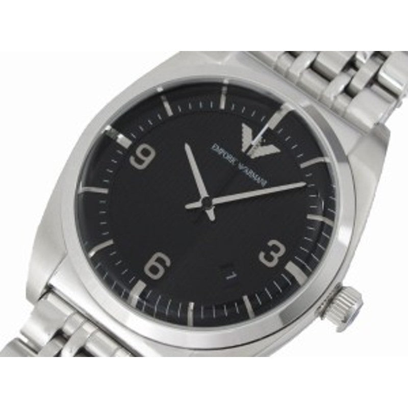  Shop Authentic Emporio Armani Classic Analog Black Dial Silver Steel Strap Watch For Men - AR0369 - Luxxuri