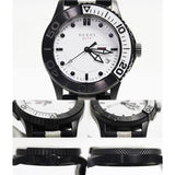  Shop Authentic Gucci G Timeless XL White Dial Two Tone NATO Strap Watch For Men - YA126243 - Luxxuri