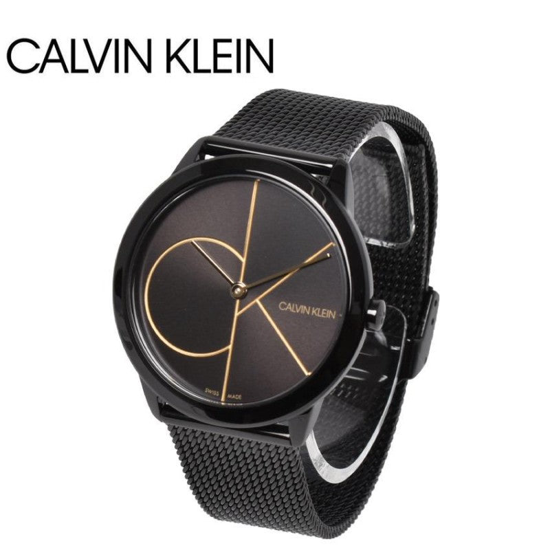  Shop Authentic Calvin Klein Minimal Black Dial Black Mesh Bracelet Watch for Women - K3M224X1 - Luxxuri