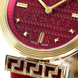  Shop Authentic Versace Greca Meander Red Dial Red Leather Strap Watch for Women - VELW00320 - Luxxuri