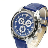  Shop Authentic Versace V-Ray Chronograph Quartz Blue Dial Blue Leather Strap Watch for Men - VE2I00721 - Luxxuri