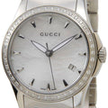  Shop Authentic Gucci G Timeless Diamonds Mother of Pearl Dial Silver Steel Strap Watch For Women - YA126506 - Luxxuri