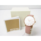  Shop Authentic Michael Kors Pyper Quartz White Dial Pink Leather Strap Watch For Women - MK2741 - Luxxuri