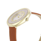  Shop Authentic Swarovski Crystalline Pure White Dial Brown Leather Strap Watch for Women - 5275040 - Luxxuri