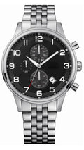  Shop Authentic Hugo Boss Aeroliner Chronograph Black Dial Silver Steel Strap Watch For Men - 1512446 - Luxxuri