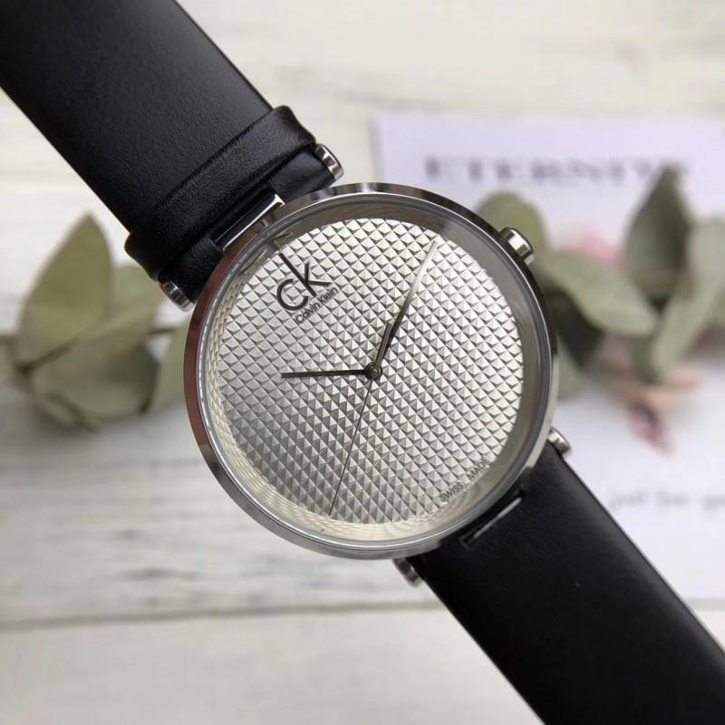  Shop Authentic Calvin Klein Sight Silver Dial Black Leather Strap Watch for Men - K1S21120 - Luxxuri