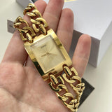  Shop Authentic Guess Mod Heavy Metal Gold Dial Gold Steel Strap Watch For Women - W1117L2 - Luxxuri