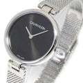  Shop Authentic Calvin Klein Authentic Black Dial Silver Mesh Bracelet Watch for Women - K8G23121 - Luxxuri